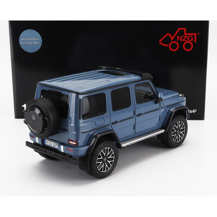 NZG MERCEDES BENZ G-CLASS G63 4x4 AMG 2023 - VINTAGE BLUE 1/18