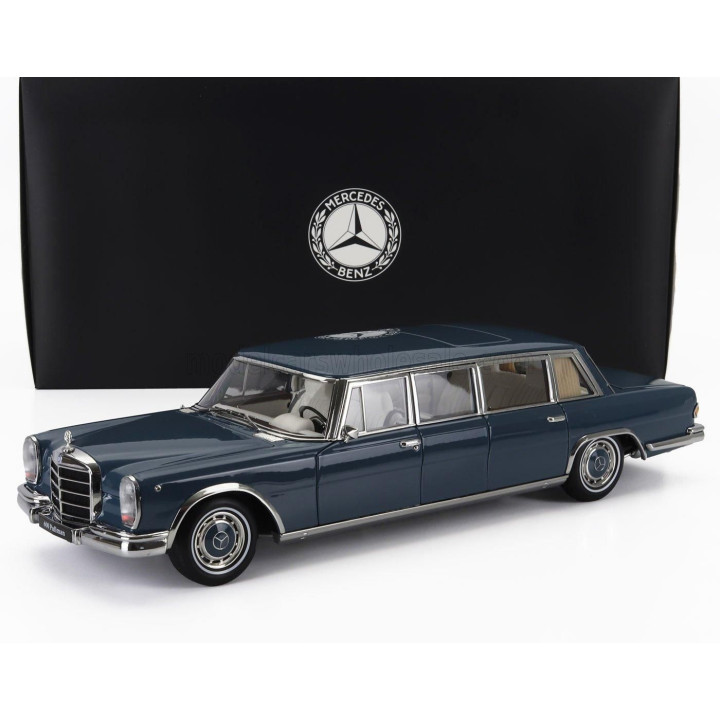 NZG MERCEDES BENZ S-CLASS 600 LWB PULLMAN (W100) 1963-1981 - LIGHT BLUE 1/18