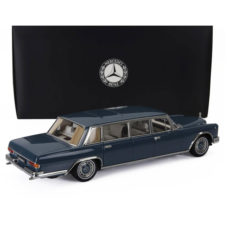 NZG MERCEDES BENZ S-CLASS 600 LWB PULLMAN (W100) 1963-1981 - LIGHT BLUE 1/18