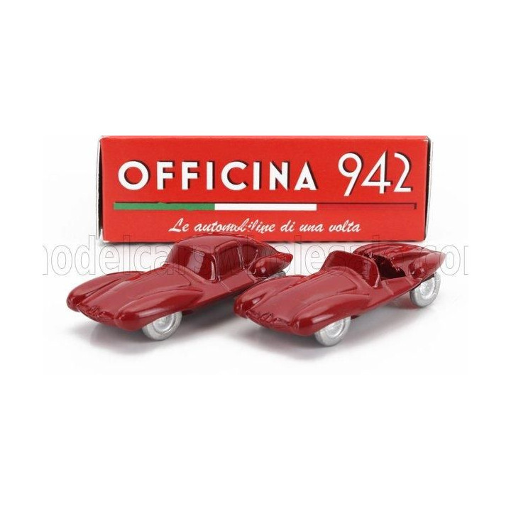 OFFICINA 942 ALFA ROMEO SET 2X 1900 C52 DISCO VOLANTE COUPE + SPIDER 1952 - RED 1/76
