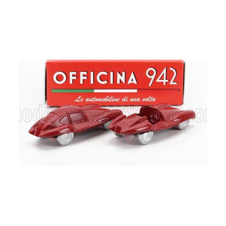 OFFICINA 942 ALFA ROMEO SET 2X 1900 C52 DISCO VOLANTE COUPE + SPIDER 1952 - RED 1/76