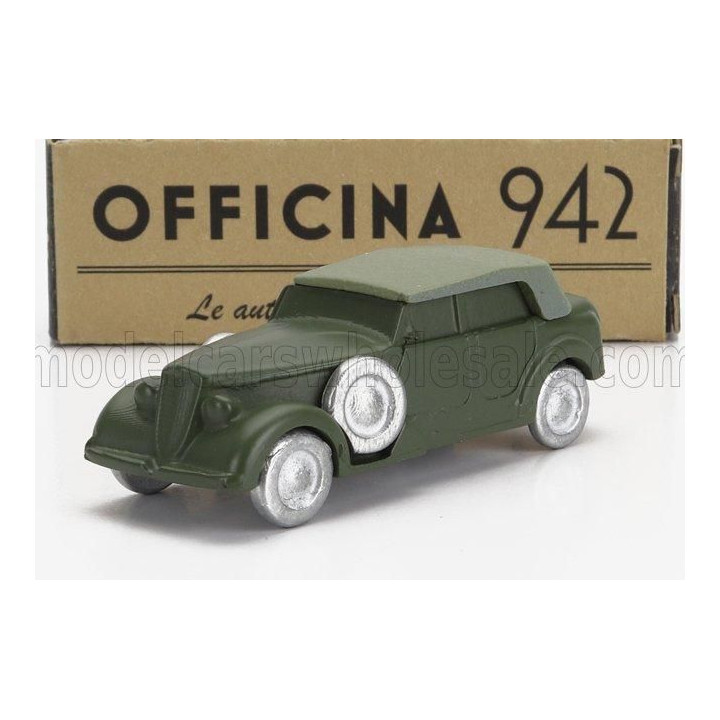 OFFICINA 942 ALFA ROMEO 6C 2500 CM TORPEDO CABRIOLET CLOSED 1942 - MILITARY GREEN 1/76