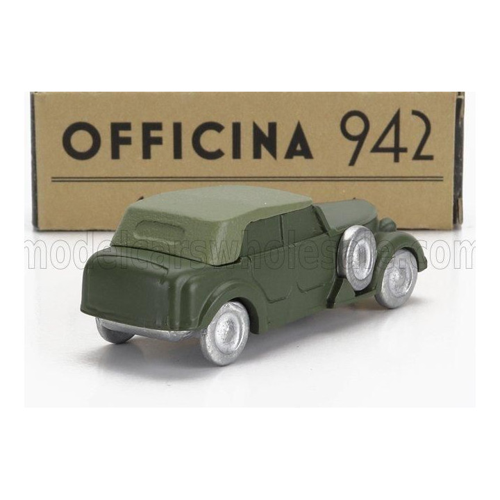 OFFICINA 942 ALFA ROMEO 6C 2500 CM TORPEDO CABRIOLET CLOSED 1942 - MILITARY GREEN 1/76