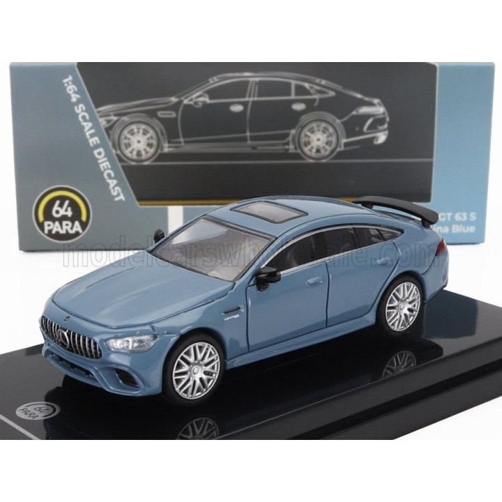 PARAGON MODELS MERCEDES BENZ GT-CLASS GT63 S LHD 2019 - LIGHT BLUE 1/64