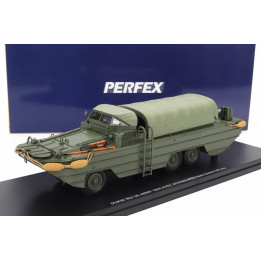 PERFEX GMC DUKW CCKW 353 TRUCK BOAT USA ARMY WITH ACCESSORIES ANFIBIO GOMMATO 3-ASSI 1944 - MILITARY GREEN 1/43