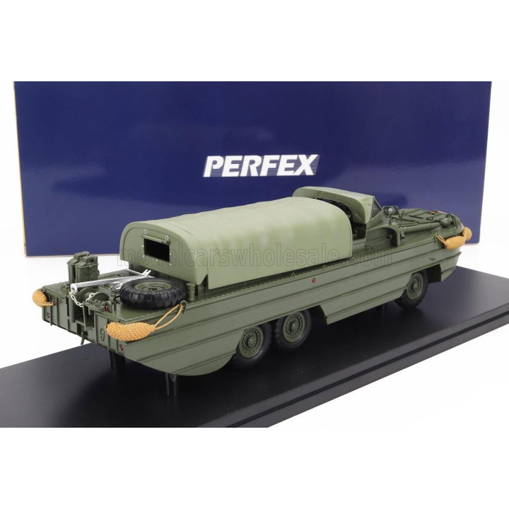 PERFEX GMC DUKW CCKW 353 TRUCK BOAT USA ARMY WITH ACCESSORIES ANFIBIO GOMMATO 3-ASSI 1944 - MILITARY GREEN 1/43