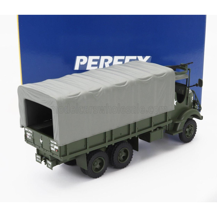 PERFEX GMC 353 AFKWX TRUCK BACHE MILITARY TELONATO 3-ASSI (THE RED BULL) 1944 - MILITARY GREEN 1/43