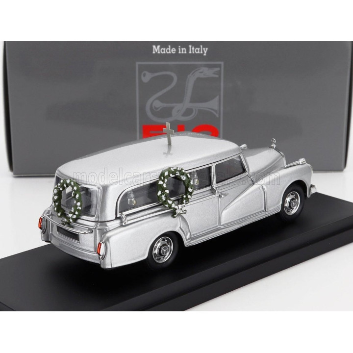 RIO MODELS MERCEDES BENZ 300D HEARSE - CARRO FUNEBRE - FUNERAL CAR 1960 - SILVER 1/43