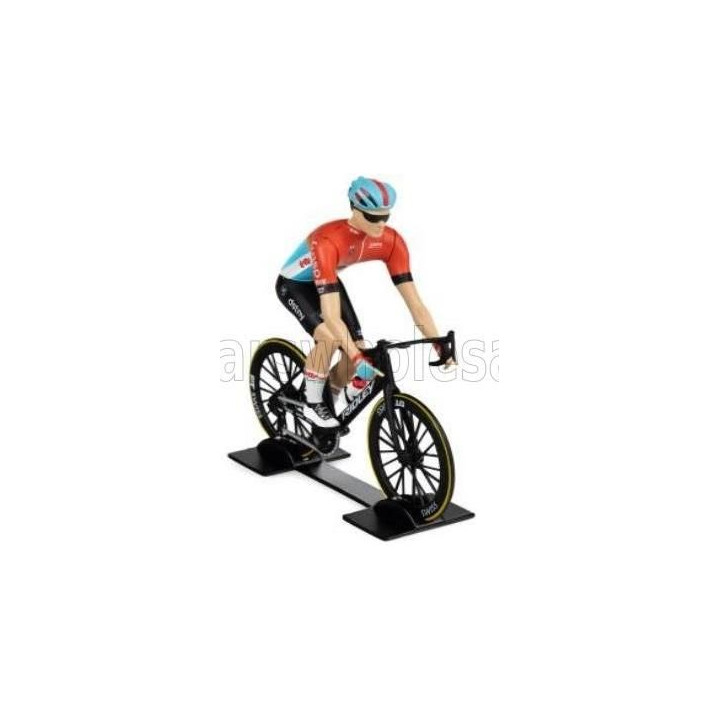 SOLIDO FIGURES CICLISTA - CYCLIST - TEAM LOTTO DSTNY - TOUR DE FRANCE 2023 - RED BLUE 1/18