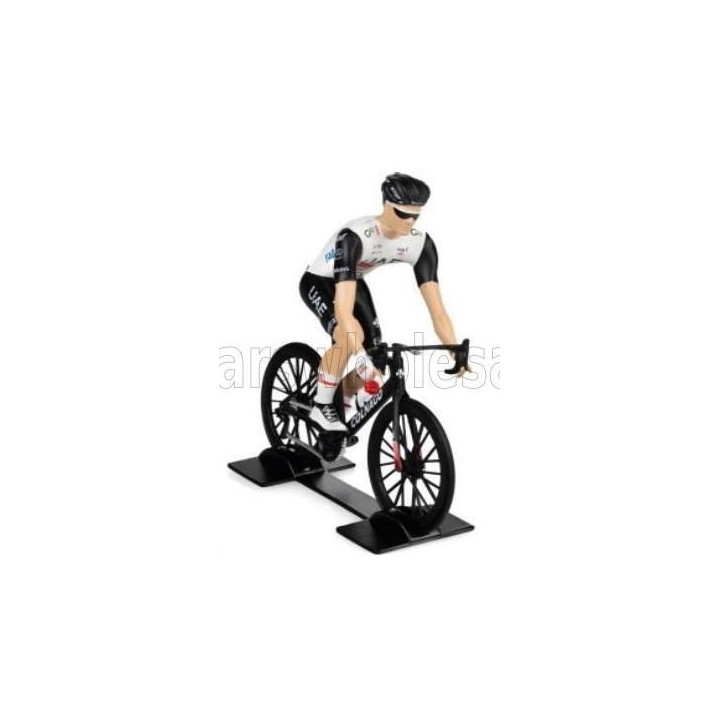 SOLIDO FIGURES CICLISTA - CYCLIST - TEAM UAE EMIRATES - TOUR DE FRANCE 2023 - WHITE BLACK 1/18