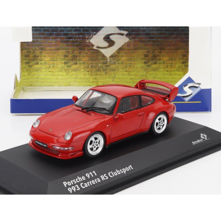 SOLIDO PORSCHE 911 993 RS CLUBSPORT COUPE 1993 - RED 1/43