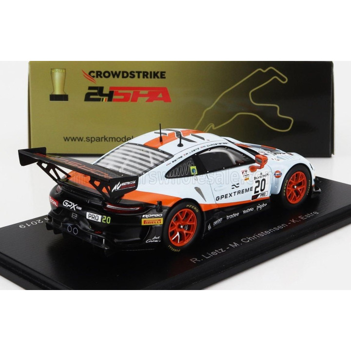 SPARK MODEL PORSCHE 911 991 GT3 R 4.0L FLAT-6 TEAM GPX RACING N 20 WINNER 24h SPA 2019 RICHARD LIETZ - MICHAEL CHRISTENSEN - KEV