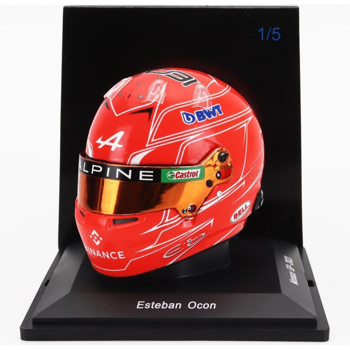 SPARK MODEL BELL HELMET F1  CASCO HELMET RENAULT A523 TEAM BWT ALPINE N 31 AZERBAIJAN GP 2023 ESTEBAN OCON - RED 1/5