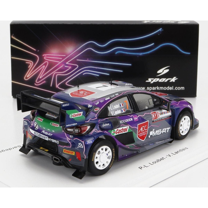 SPARK MODEL FORD ENGLAND PUMA RALLY1 TEAM FORD WORLD RALLY M-SPORT N 7 4th RALLY SARDINIA ITALY 2022 P.L.LOUBET - V.LANDAIS - PU