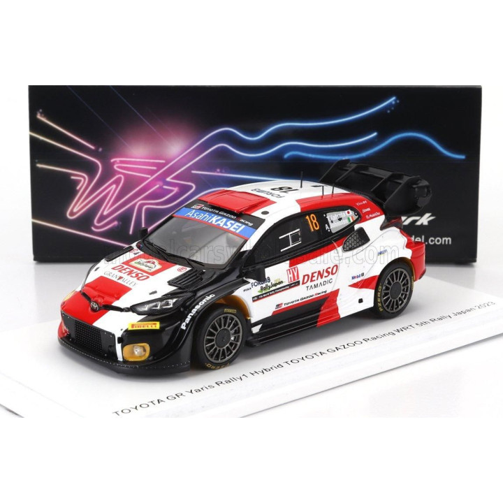 SPARK MODEL TOYOTA YARIS GR HYBRID RALLY1 TEAM TOYOTA GAZOO RACING WRT N 18 5th RALLY JAPAN 2023 T.KATSUTA - AARON JOHNSTON - WH