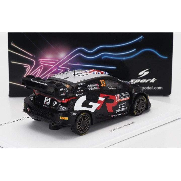 SPARK MODEL TOYOTA YARIS GR RALLY1 HYBRID TEAM TOYOTA GAZOO RACING WRT N 33 3rd RALLY MONTECARLO 2024 ELFYN EVANS - MARTIN SCOTT