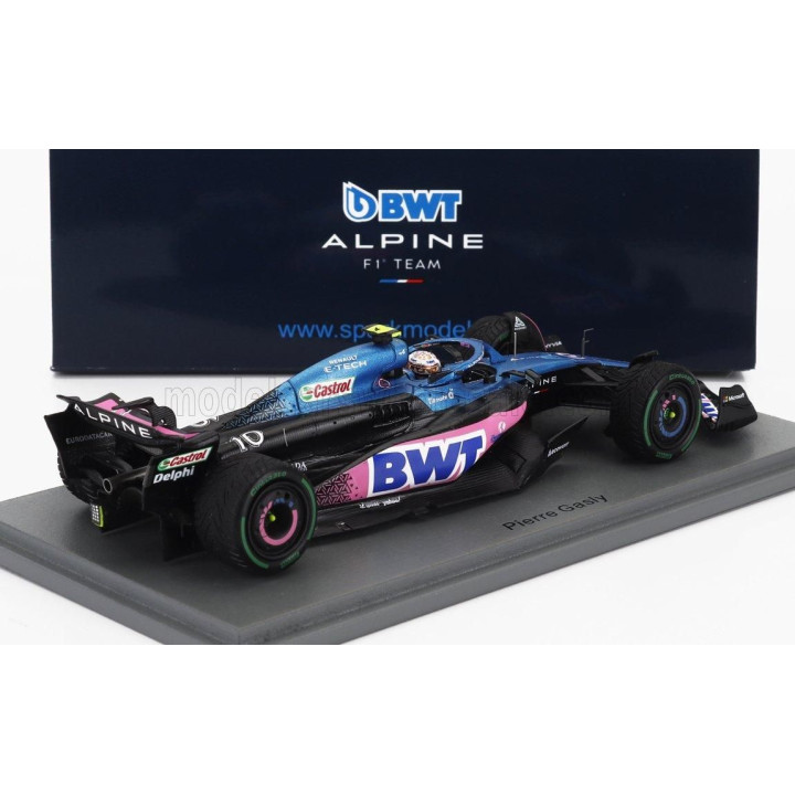 SPARK MODEL ALPINE F1  A523 TEAM BWT ALPINE N 10 3rd DUTCH GP 2023 PIERRE GASLY - BLUE PINK 1/43
