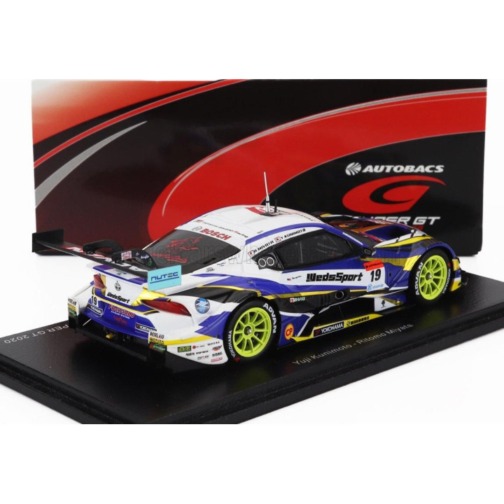 SPARK MODEL TOYOTA SUPRA GR TESM WEDSSPORT BANDOH N 19 GT500 CLASS SUPER GT 2020 YUJI KUNIMOTO - RITOMO MIYATA - BLUE WHITE YELL