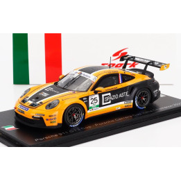 SPARK MODEL PORSCHE 911 992 GT3 CUP N 25 PORSCHE CARRERA CUP ITALY CHAMPION 2023 LARRY TEN VOORDE - ORANGE BLACK 1/43