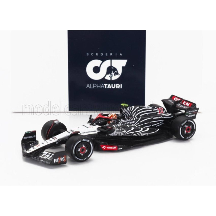 SPARK MODEL ALPHA TAURI F1  AT04 TEAM ALPHA TAURI N 22 LAS VEGAS USA GP 2023 YUKI TSUNODA - WHITE BLACK 1/64