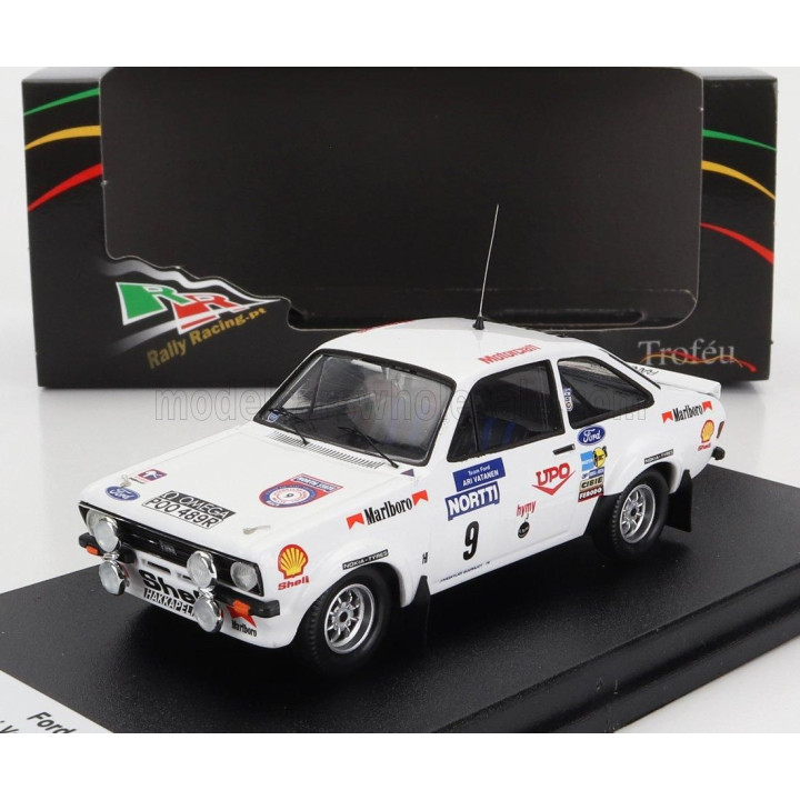 TROFEU FORD ENGLAND ESCORT MKII (night version) N 9 RALLY 1000 LAKES 1976 A.VATANEN - A.AHO - WHITE RED 1/43