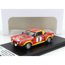 TROFEU FIAT 124 ABARTH (night version) N 8 RALLY PORTUGAL 1975 ANTONIO BORGES - JOAO ANJOS - RED YELLOW 1/43
