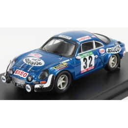TROFEU RENAULT ALPINE A110 1600S N 32 RALLY OF PORTUGAL 1975 P.WAMBERGUE - I.BRETON - BLUE MET 1/43