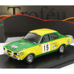 TROFEU FORD ENGLAND ESCORT MKI N 15 RALLY TAP 1970 J.F.PIOT - F.MURAC - YELLOW GREEN 1/43