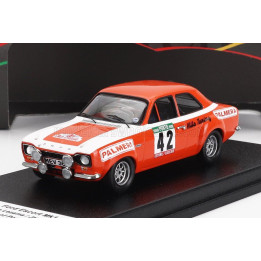 TROFEU FORD ENGLAND ESCORT MKI (night version) N 42 RALLY PORTUGAL 1975 F.LEZAMA - J.ARNAIZ - RED WHITE 1/43