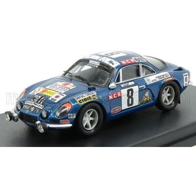 TROFEU RENAULT ALPINE A110 N 8 RALLY DU MAROC 1974 TAHITIEN - G.DE WARREN - BLUE MET 1/43