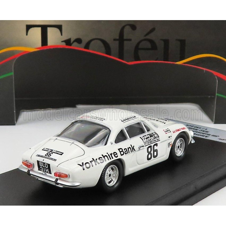 TROFEU RENAULT ALPINE A110 N 86 RALLY RAC LOMBARD 1972 J.ROBINSON - D.RODGERS - WHITE 1/43