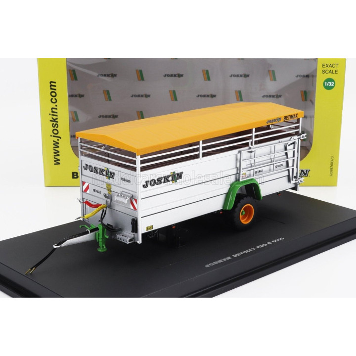 UNIVERSAL HOBBIES JOSKIN BETIMAX RDS7500 TRAILER LIVESTOCK TRANSPORTER - CARRELLO TRASPORTO ANIMALI - SILVER 1/32