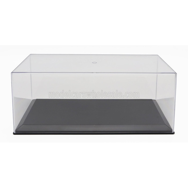 VETRINA DISPLAY BOX VETRINA DISPLAY BOX BOX FOR 1/18 BASE IN PLASTICA NERA - PLASTIC BASE BLACK - Lungh.LENGTH cm 33.5 X Largh.W