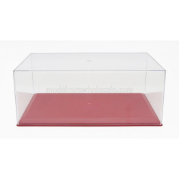 VETRINA DISPLAY BOX VETRINA DISPLAY BOX BOX FOR 1/18 BASE IN PLASTICA ROSSA - PLASTIC BASE RED - Lungh.LENGTH cm 33.5 X Largh.WI