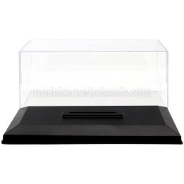 VETRINA DISPLAY BOX VETRINA DISPLAY BOX BOX FOR 1/43 BASE IN PLASTICA NERA - PLASTIC BASE BLACK - Lungh.LENGTH cm 15.0 X Largh.W