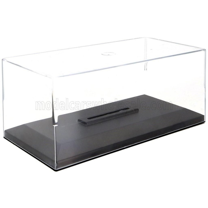 VETRINA DISPLAY BOX VETRINA DISPLAY BOX BOX FOR 1/43 BASE IN PLASTICA NERA - PLASTIC BASE BLACK - Lungh.LENGTH cm 15.0 X Largh.W