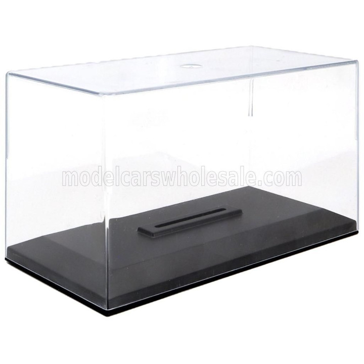 VETRINA DISPLAY BOX VETRINA DISPLAY BOX BOX FOR 1/43 BASE IN PLASTICA NERA - PLASTIC BASE BLACK - Lungh.LENGTH cm 15.0 X Largh.W