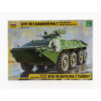 ZVEZDA TANK BTR-70 WITH MA-7 TURRER MILITARY 1945 1/35