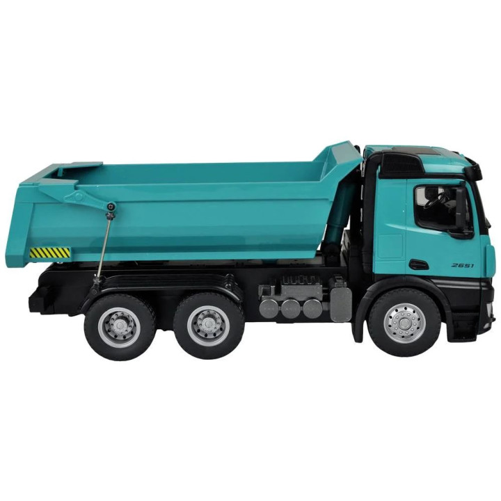 Mercedes truck tipper PRO kovový, 1:10, RTR, 2,4 GHz, biely