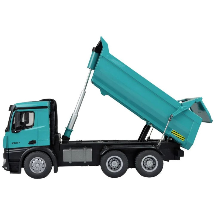 Mercedes truck tipper PRO kovový, 1:10, RTR, 2,4 GHz, biely
