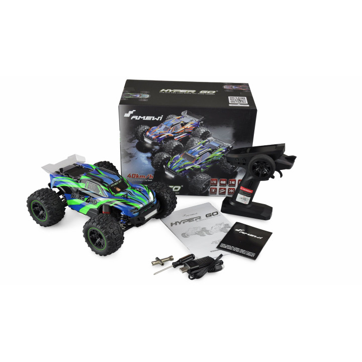 Amewi Hyper GO RC Truggy brushed 4WD 1:16 RTR blue/green