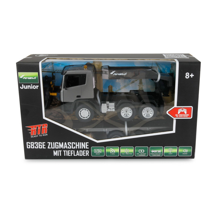 Amewi RC G836E ťahač s nízkym nakladačom 1:24 RTR
