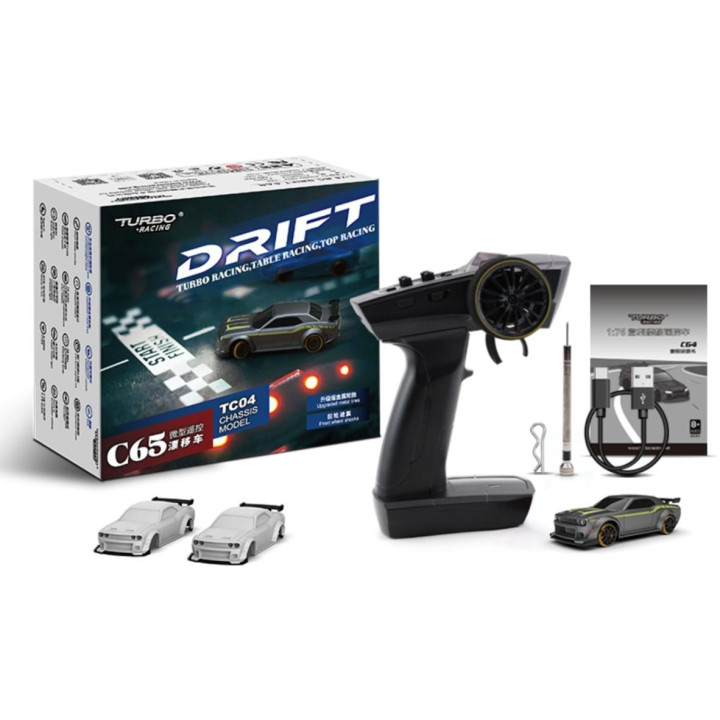 1/76 C65 DRIFT RC Car RTR (šedá)