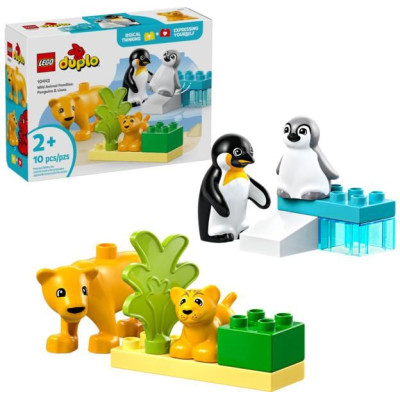 LEGO DUPLO - Rodinky divokých zvířat: Tučňáci a lvi