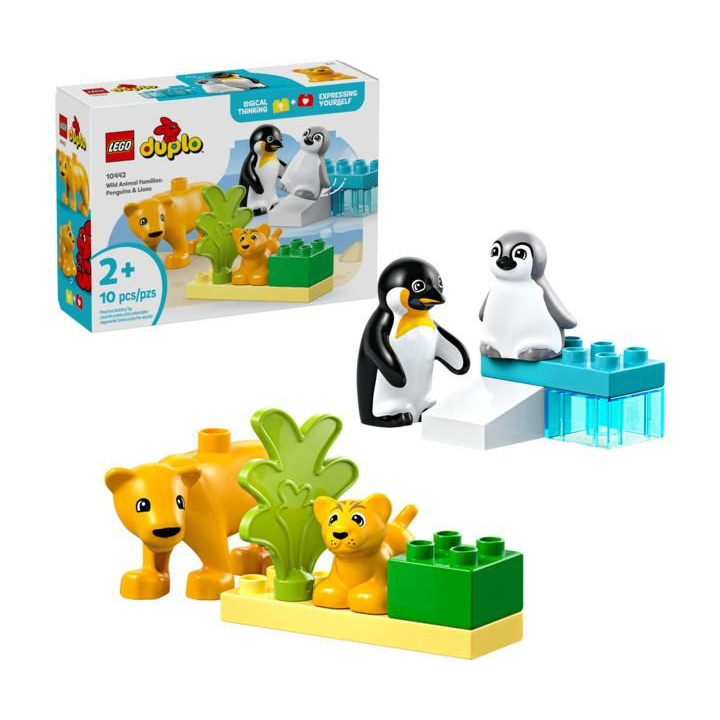 LEGO DUPLO - Rodinky divokých zvířat: Tučňáci a lvi
