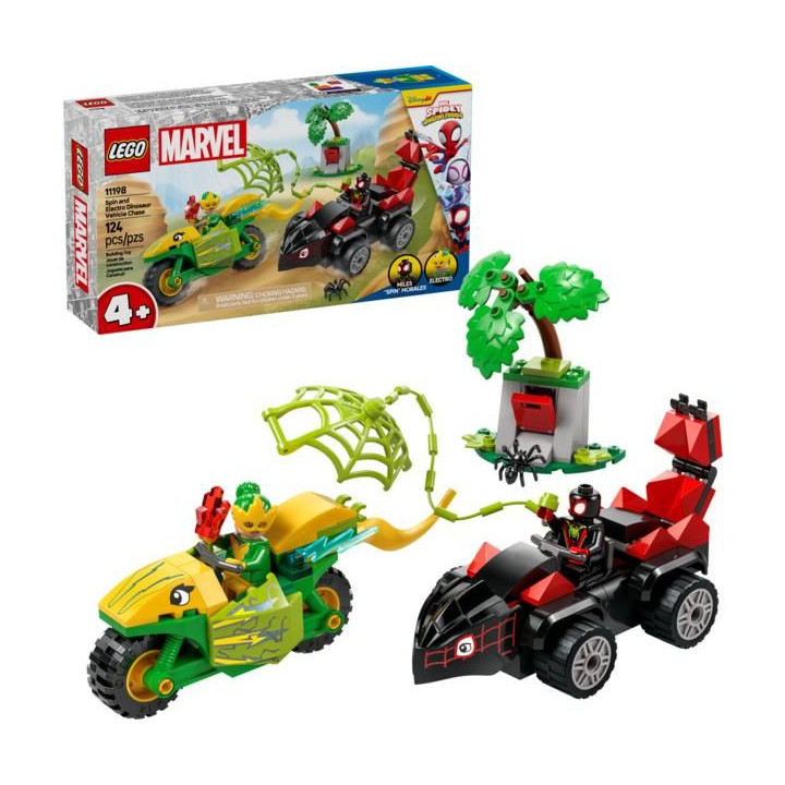 LEGO Marvel - Spidey a jeho úžasní přátelé - Spin, Electro a honička s dinosauřím vozidlem