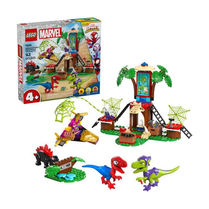 LEGO Marvel - Spidey a jeho úžasní přátelé - Spidey, Gobby a raptoří bitva na základně na stromě