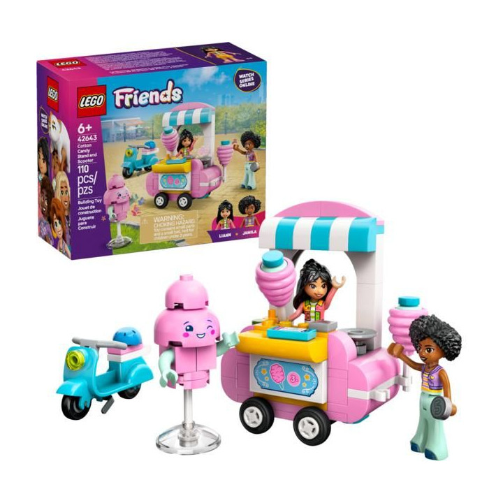 LEGO Friends - Stánek s cukrovou vatou a skútr