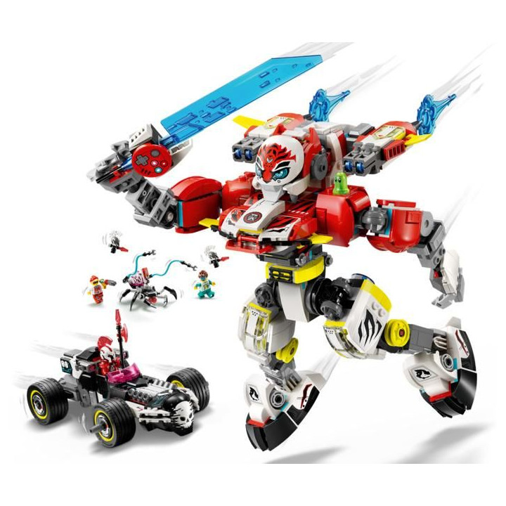 LEGO DREAMZzz - Cooperův tygří robot a Zerův hot rod