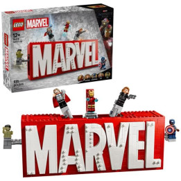 LEGO Marvel - Logo MARVEL a minifigurky